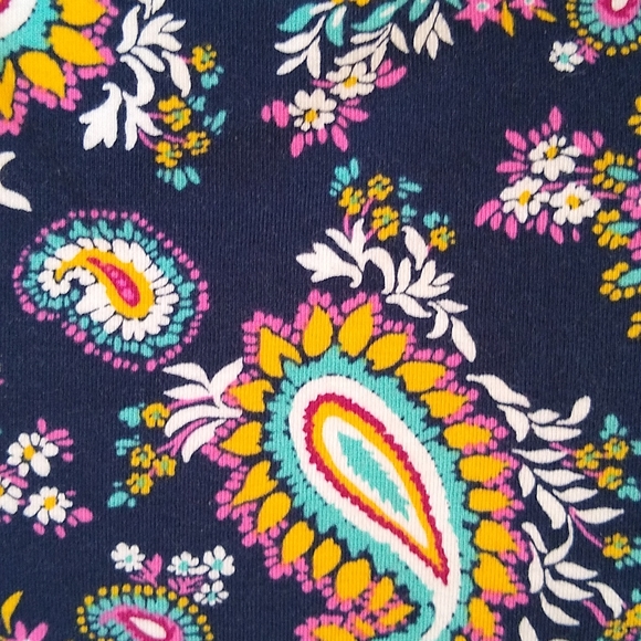 NWOT Talbots Paisley, Navy Blue 3/4 sleeve top - Picture 6 of 6